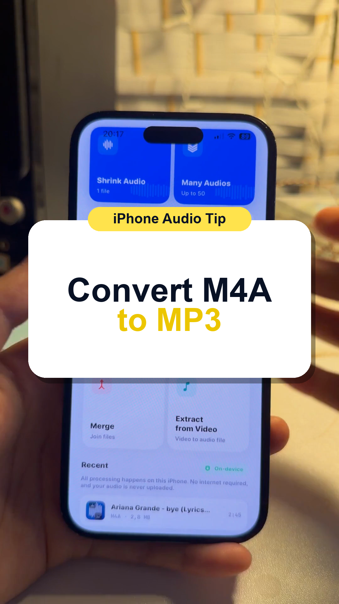 How to Convert M4A to MP3 on iPhone thumbnail